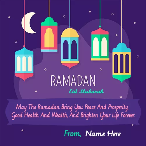 Ramadan Eid Mubarak Greeting Cards 2020 With Name